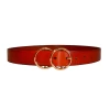 TOWNSVILLE - Women's Tan Double Ring Leather Belt