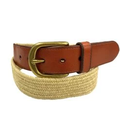 FAIRLIGHT - Addison Road Cotton Weave Elastic Leather Belt