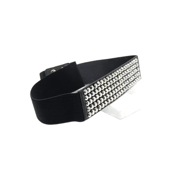 LIA - Women's Black Elastic Belt - Image 2
