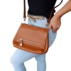 HUNTERS HILL- Tan Genuine Leather Crossbody Bag