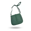 CAMELA - Green Vegan Leather Saddle Bag