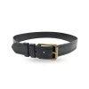 ALBERT - Mens Black Genuine Leather Belt