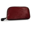 CARMICHAEL - Ladies Burgundy Leather Cowhide Wristlet Wallet Purse
