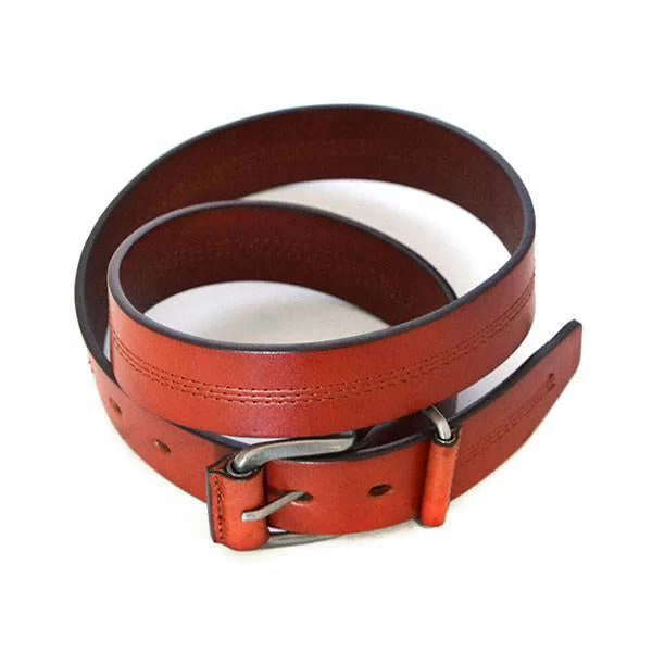 BENJI - Mens Brown Genuine Leather Belt - Image 2