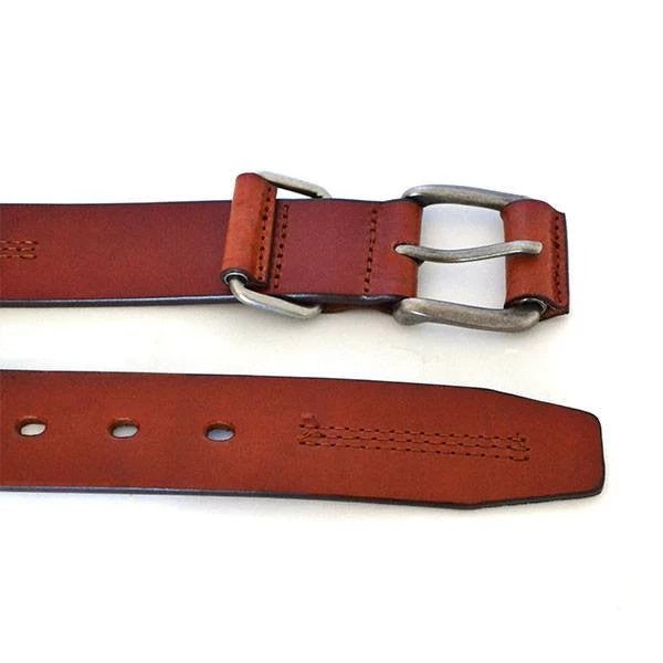 BENJI - Mens Brown Genuine Leather Belt - Image 3