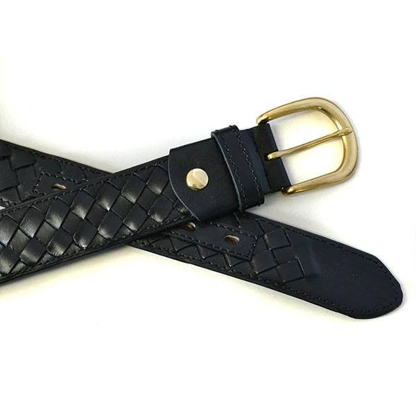 BRADLEY - Mens Black Genuine Leather Belt - Image 4