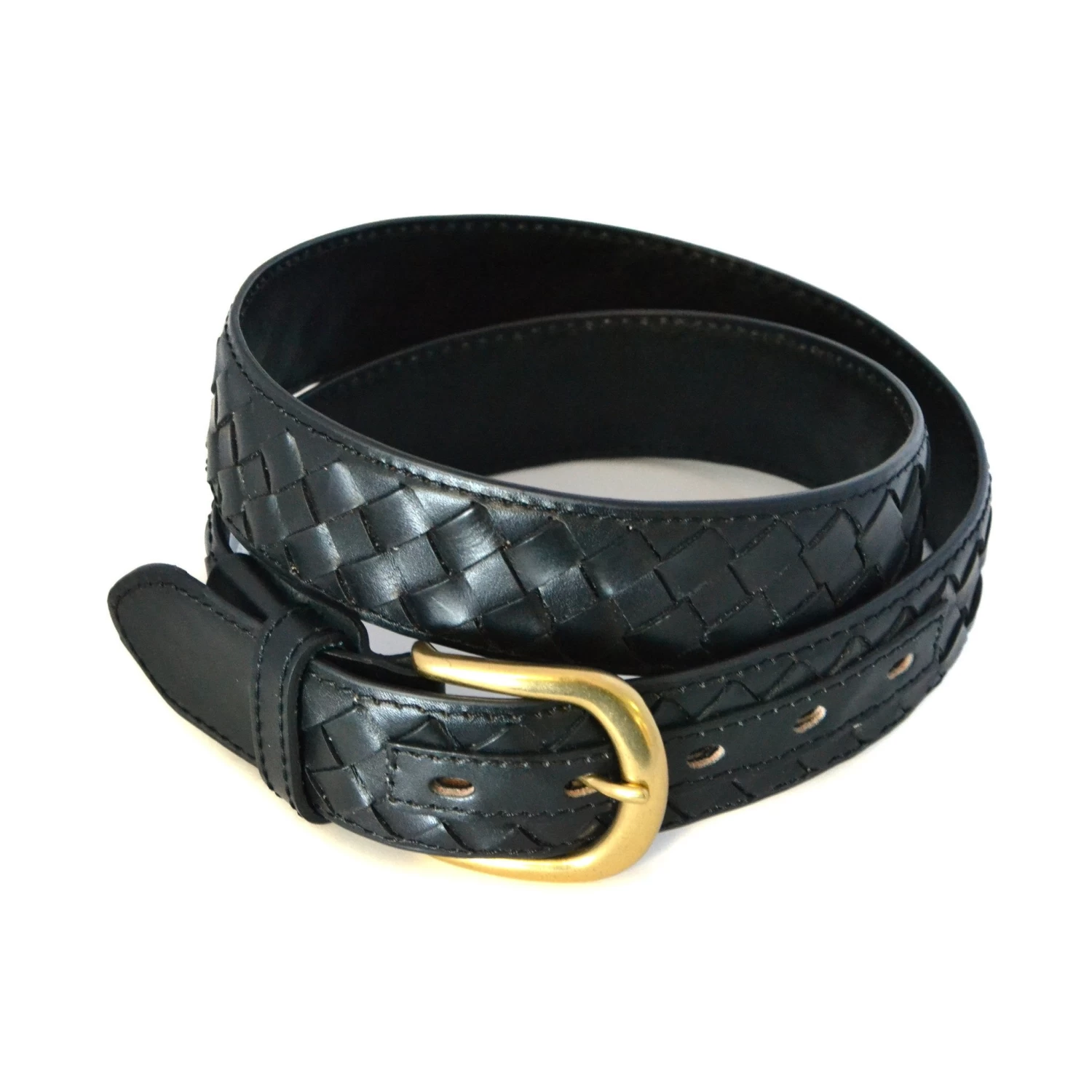 BRADLEY - Mens Black Genuine Leather Belt - Image 3
