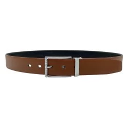 ELTON - Men's Tan And Black Leather Belt