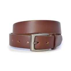 GIOVANNI - Mens Tan Genuine Leather Belt