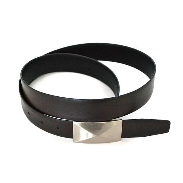 HADLEY - Mens Black Leather Reversible Belt - Image 4