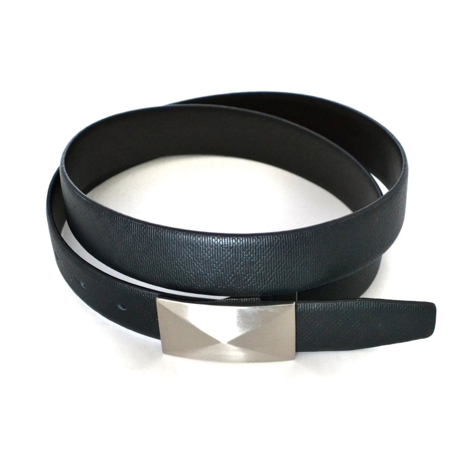 HADLEY - Mens Black Leather Reversible Belt - Image 2