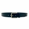 JARROD - Men's Black Genuine Leather Belt With Silver Buckle