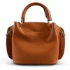 LUCY - Tan Brown Vegan Leather Handbag & Crossbody Bag