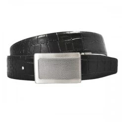 MAXWELL - Mens Black Genuine Leather Reversible Belt