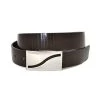 OAKLEY - Mens Brown Square End Leather Belt
