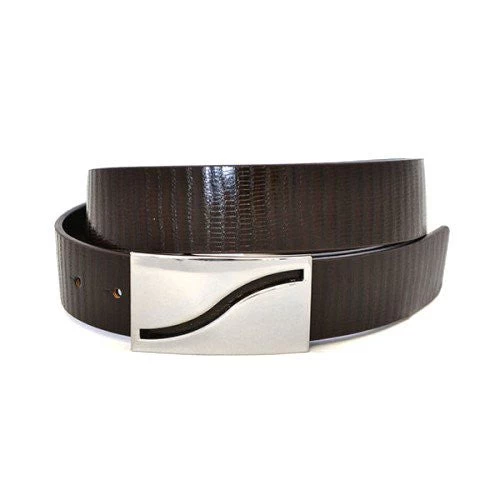 OAKLEY - Mens Brown Square End Leather Belt