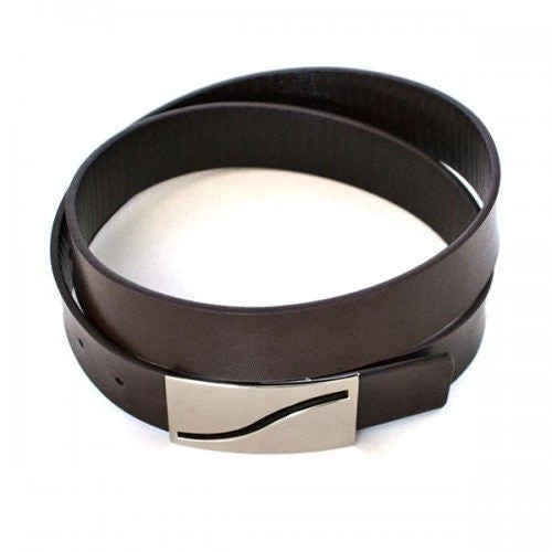 OAKLEY - Mens Brown Square End Leather Belt - Image 4