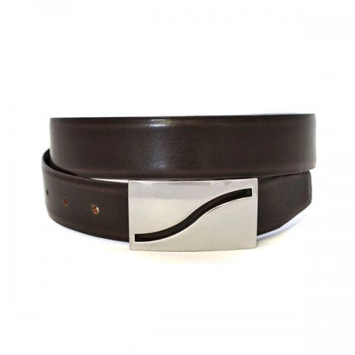 OAKLEY - Mens Brown Tapered End Leather Belt - Image 3