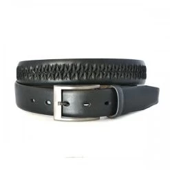 ROBERTO - Mens Black Leather Belt