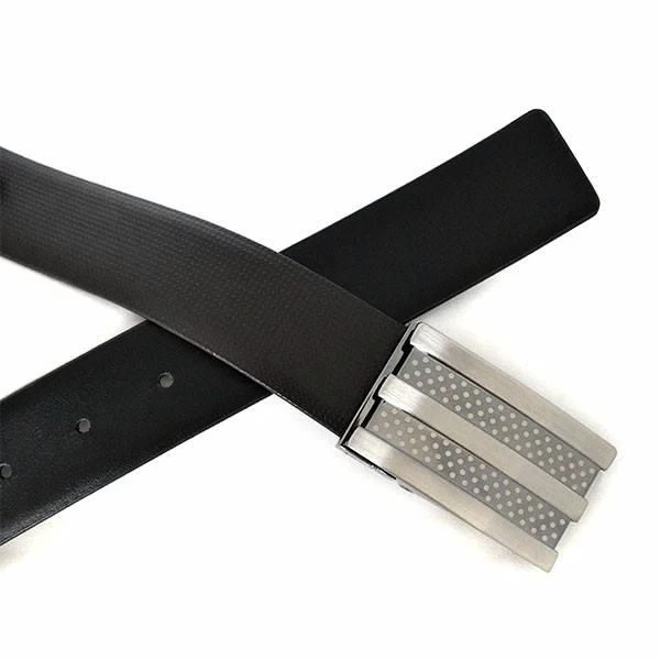 RAFAEL - Mens Black And Brown Leather Reversible Belt - Image 5