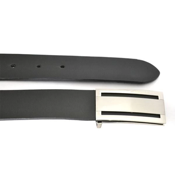 TRENT - Men's Black Leather Dress Belt - Image 3