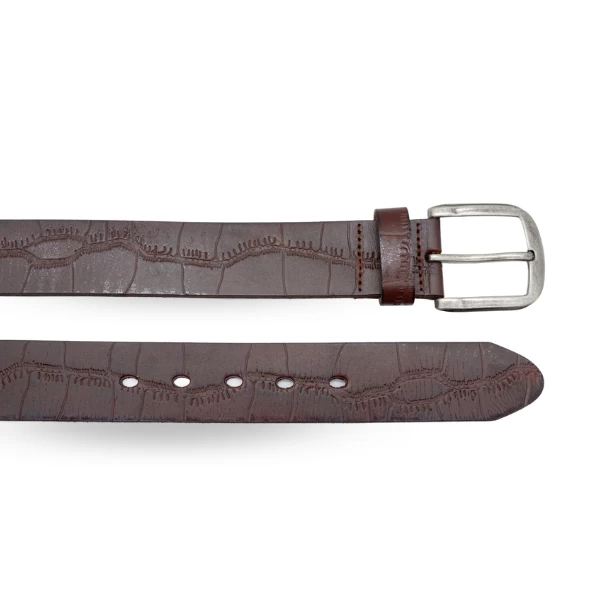 Bryce - Mens Brown Genuine Leather Belt - Image 2