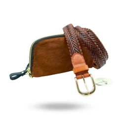 Gift Set | ERSKINVILLE Plaited Leather Belt & CARMICHAEL Cowhide Wrislet Purse