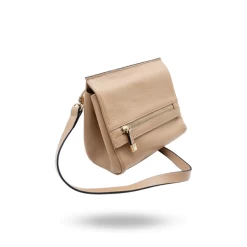 HUNTERS HILL - Nude Genuine Leather Crossbody Shoulder Bag