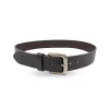 JASPER - Mens Brown Leather Belt With Antique Silver Buckle