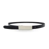KIMBERLY - Women's Black Matte Genuine Leather Belt With Silver Buckle