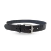 LLOYD - Mens Black Leather Crackle Detail Belt With Silver Buckle