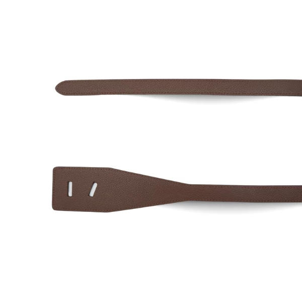 MARINA - Women's Latte Genuine Leather Knot Waist Belt - Image 7