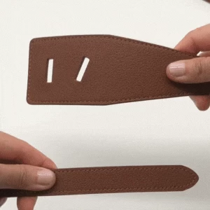 MARINA - Women's Latte Genuine Leather Knot Waist Belt - Image 3