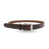 NADGEE - Women's Brown Genuine Leather Belt With Silver Buckle