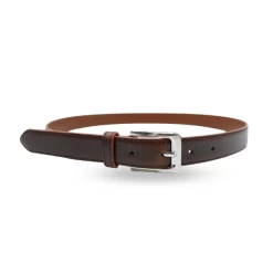 NADGEE - Women's Brown Genuine Leather Belt With Silver Buckle
