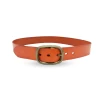 NOWRA - Women's Tan Genuine Leather Belt With Brushed Gold Buckle