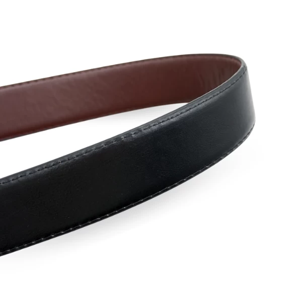 OLIVER - Mens Black Leather Dress Belt - Image 3