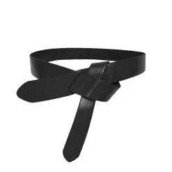 ROCKDALE - Women's Black Genuine Leather Knot Belt