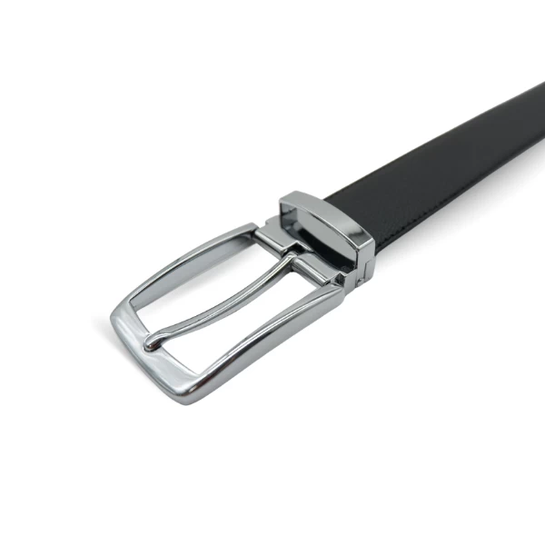 ROMEO - Men's Black/Chocolate Reversible Genuine Leather Belt - Image 3