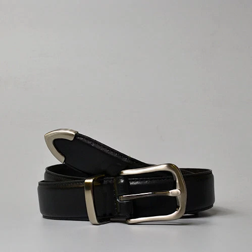 SURRY HILLS - Women's Black Genuine Leather Belt With Silver Buckle - Image 2